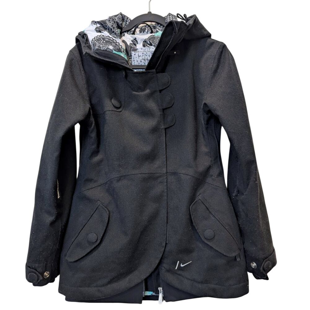 Nike Snowboarding Labelle Black Utility Outdoor Hooded Coat Medium